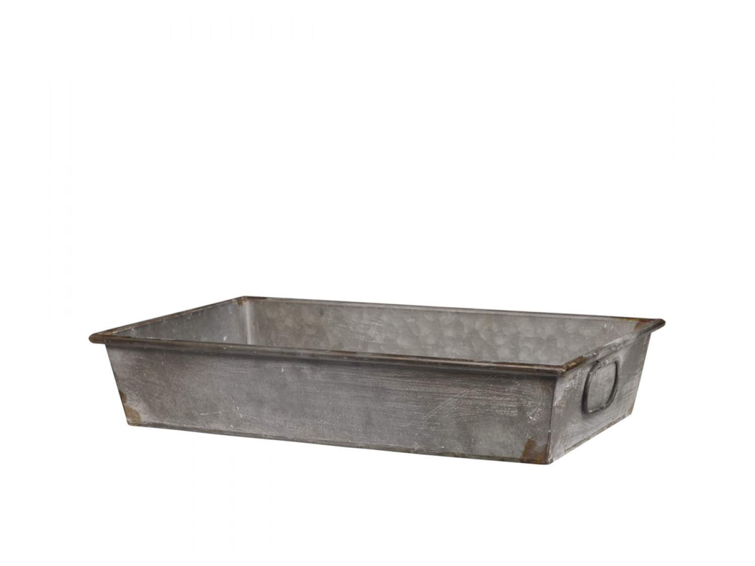 Plechový zinkový podnos s uchy Willy - 50*30*10 cm Chic Antique Plechový zinkový podnos s uchy Willy - 50*30*10 cm Chic Antique