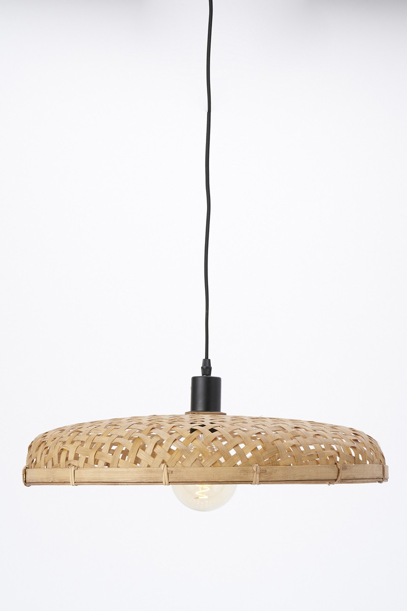 Přírodní ratanové světlo Paloma s výpletem - Ø 50*8cm / E27 Light & Living Přírodní ratanové světlo Paloma s výpletem - Ø 50*8cm / E27 Light & Living