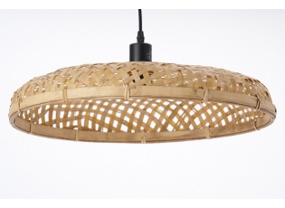 Přírodní ratanové světlo Paloma s výpletem - Ø 50*8cm / E27