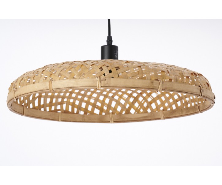 Přírodní ratanové světlo Paloma s výpletem - Ø 50*8cm / E27 Light & Living