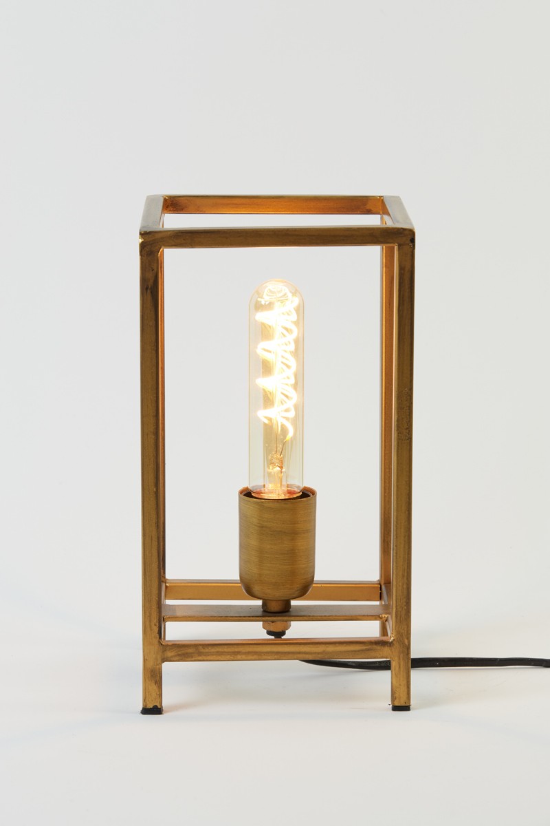 Zlatá antik kovová lampa Marley - 14*14*25cm / E27 Light & Living Zlatá antik kovová lampa Marley - 14*14*25cm / E27 Light & Living