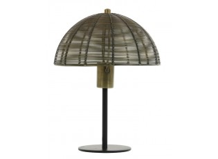 Bronzová antik kovová lampa Klobu - Ø25*33cm / E27