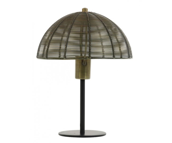 Bronzová antik kovová lampa Klobu - Ø25*33cm / E27 Light & Living