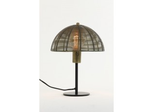 Bronzová antik kovová lampa Klobu - Ø25*33cm / E27