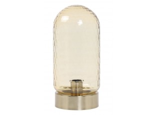 Jantarovo-bronzová kovová stolní lampa Domani - Ø15*33cm / E27