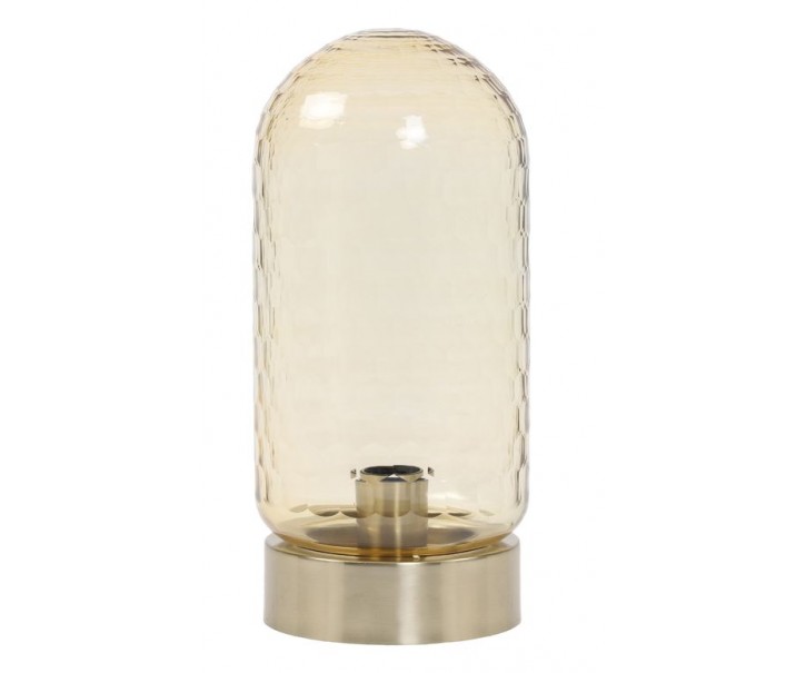Jantarovo-bronzová kovová stolní lampa Domani - Ø15*33cm / E27 Light & Living