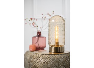 Jantarovo-bronzová kovová stolní lampa Domani - Ø15*33cm / E27