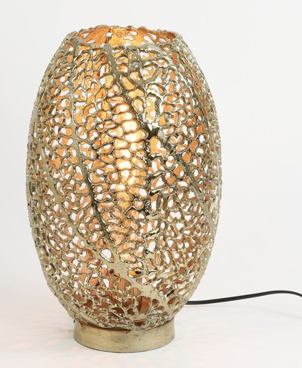 Zlatá děrovaná kovová stolní lampa Sinula - Ø33*52cm / E27 Light & Living Zlatá děrovaná kovová stolní lampa Sinula - Ø33*52cm / E27 Light & Living