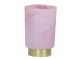 Růžová skleněná stolní lampa Marble Led - Ø10*27cm Light & Living