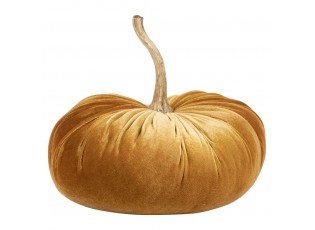 Oranžová sametová dekorativní dýně Pumpkin - 28*30*29cm