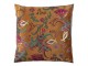 Oranžový čtvercový polštářek s květy Paisley - 45*45*15cm Mars & More 