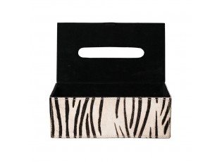 Kožený zásobník na papírové kapesníky Zebra - 25*14*9 cm