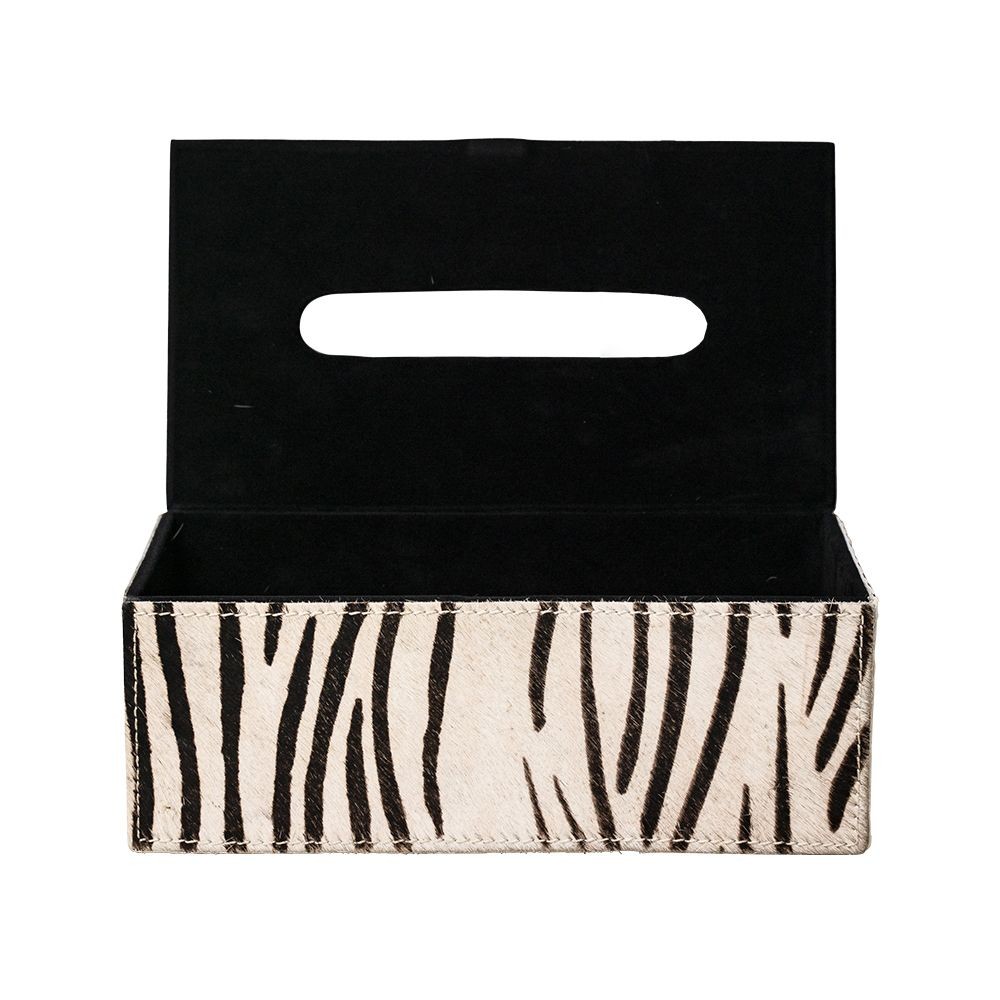 Kožený zásobník na papírové kapesníky Zebra - 25*14*9 cm Mars & More Kožený zásobník na papírové kapesníky Zebra - 25*14*9 cm Mars & More