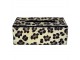 Kožený zásobník na papírové kapesníky Leopard - 25*14*9 cm Mars & More 