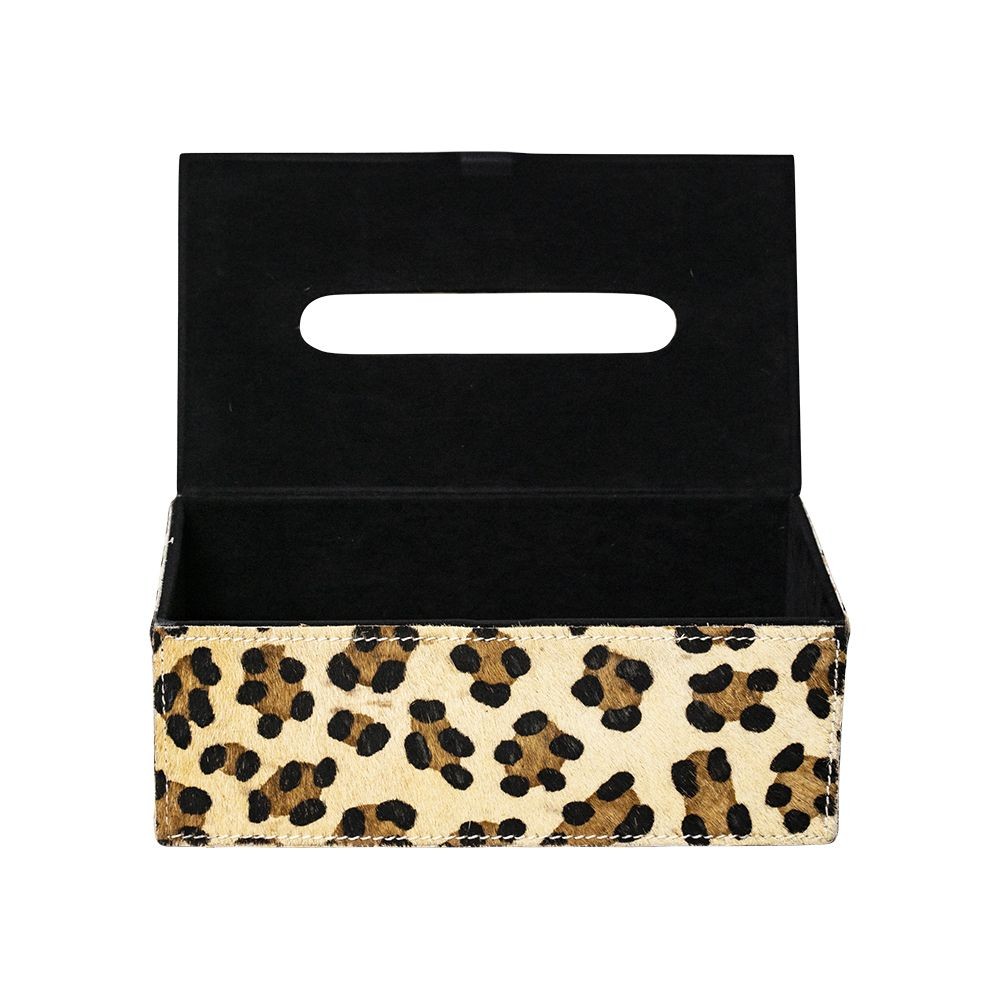 Kožený zásobník na papírové kapesníky Leopard - 25*14*9 cm Mars & More Kožený zásobník na papírové kapesníky Leopard - 25*14*9 cm Mars & More