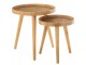 Set 2ks kulatých ratanových stolků s výpletem Boom - Ø 51*54cm J-Line by Jolipa
