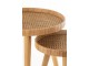 Set 2ks kulatých ratanových stolků s výpletem Boom - Ø 51*54cm J-Line by Jolipa