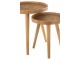 Set 2ks kulatých ratanových stolků s výpletem Boom - Ø 51*54cm J-Line by Jolipa