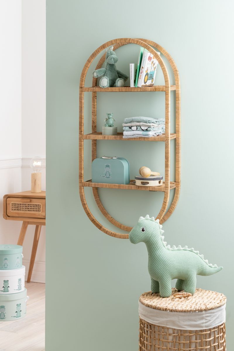 Nástěnná oválná ratanová polička Rattan Boom - 56*20*110cm J-Line by Jolipa Nástěnná oválná ratanová polička Rattan Boom - 56*20*110cm J-Line by Jolipa