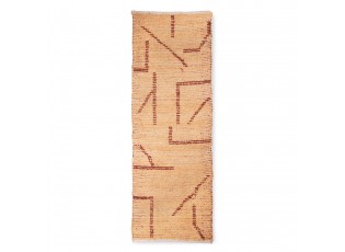 Broskvový ručně tkaný bavlněný koberec / běhoun Woven - 70*200cm