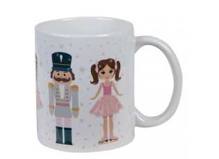 Keramický hrneček s Louskáčkem a panenkou - Ø 9*10 cm / 300 ml