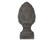 Šedá dekorace šiška na podstavci Pine M - Ø13*26 cm Clayre & Eef