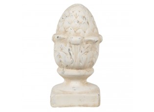 Béžová antik dekorace šiška na podstavci Pine - 11*11*21 cm