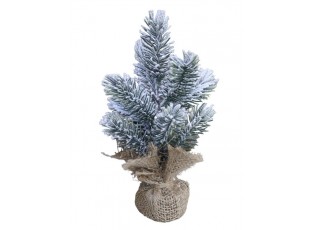 Zasněžený vánoční stromek jedle v jutě Fleur Fir Snow - 20cm