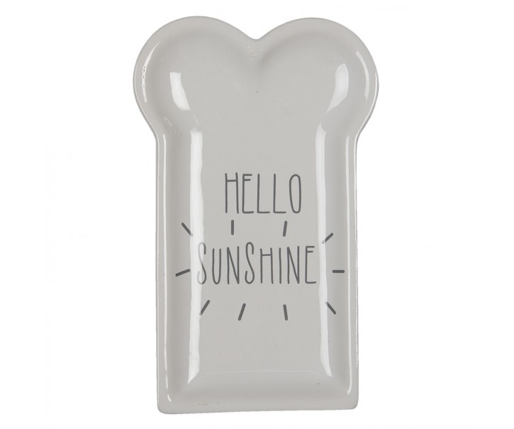 Keramický talířek Hello Sunshine - 10*17*2 cm Clayre & Eef
