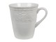 Krémový hrneček se vzorem - 13*10*12 cm / 450 ml Clayre & Eef