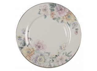 Porcelánový jídelní talířek s květinami Flowers - Ø 26*2 cm