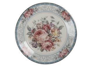 Porcelánový dezertní talířek se zlatou linkou Peony Rosé - Ø 21*2 cm