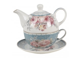 Porcelánový Tea for one Peony Rosé - 16*10*14 cm / 400 ml / 250 ml
