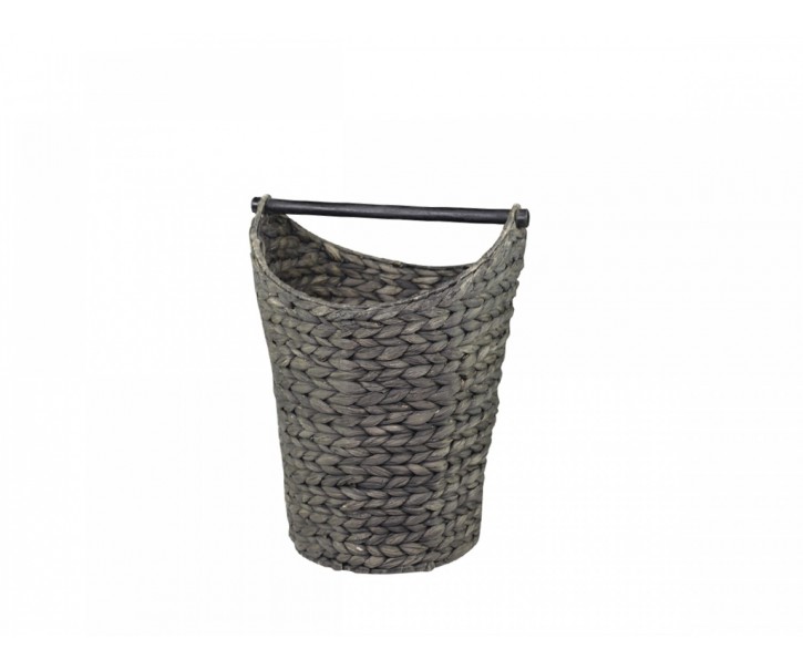 Černý košík na toaletní papír z vodního hyacintu - Ø30*40 cm Chic Antique