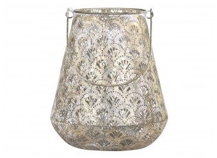 Champagne antik kovová lucerna Vireon - Ø23 *28 cm