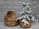 Dřevěné retro vědro / obal na květináč - Ø 30*17cm Chic Antique