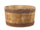 Dřevěné retro vědro / obal na květináč - Ø 30*17cm Chic Antique