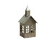 Bronzový antik kovový domek na svíčku kostel - 10*10*20cm Chic Antique