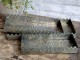 Set 3ks mosazný antik kovový podnos s patinou Flowre - 40*18*5cm Chic Antique