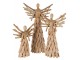 Přírodní dřevěný anděl z větviček se šátkem Scarf branches - 30*10*49cm J-Line by Jolipa