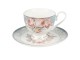 Porcelánový šálek s podšálkem Peony Rosé - Ø 9*8 / Ø 15*2 cm / 200 ml Clayre & Eef