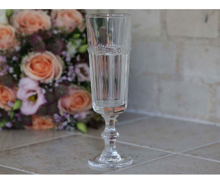 Sklenička na šampaňské Antoinette - Ø6*18 cm / 0.19l Chic Antique