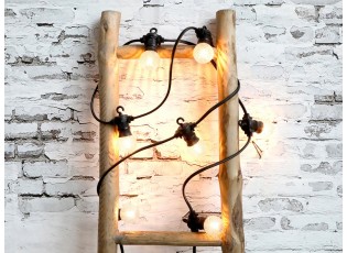 Vánoční světelný řetěz s 8-mi Led světly - bílá teplá - 3m