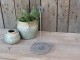 Zinkový kovový stojan na kuchyňské utěrky s ozdobou Fill - Ø 16*33 cm Chic Antique