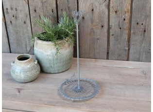Zinkový kovový stojan na kuchyňské utěrky s ozdobou Fill - Ø 16*33 cm