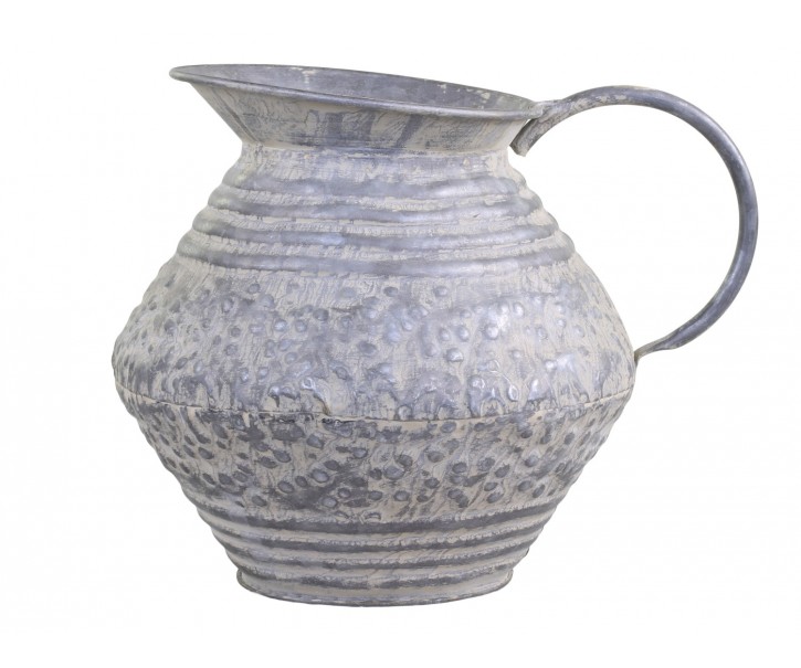 Zinkový antik plechový džbánek Juggy s patinou - Ø14*18 cm Chic Antique