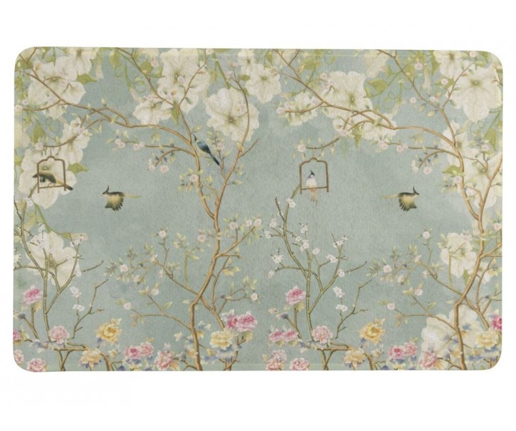 Zelená rohožka s květy Japonská zahrada - 75*50*1cm Mars & More 