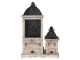 Set dvou dřevěných luceren Elliese se šuplíčky - 20*20*53 / 14*14*25 cm Clayre & Eef