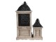 Set dvou dřevěných luceren Elliese se šuplíčky - 20*20*53 / 14*14*25 cm Clayre & Eef