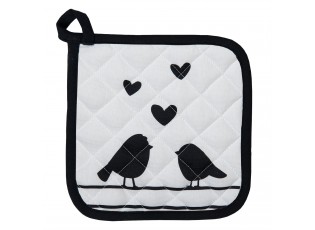 Dětská chňapka - podložka s ptáčky Love Birds - 16*16 cm